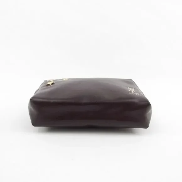 YSL Beauté Burgundy Oxblood Makeup Pouch - Picture 6 of 8